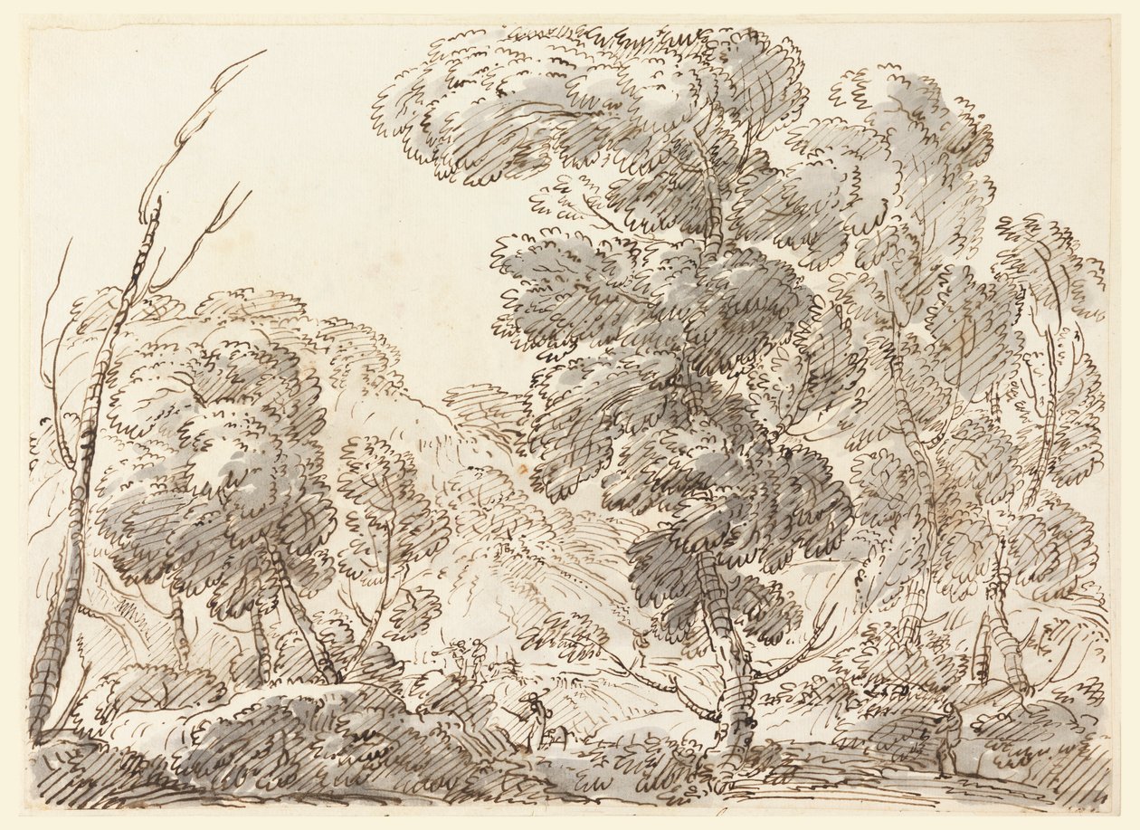 Tekening, Weg in een bergachtig land, 1770-1786 door Carlo Marchionni