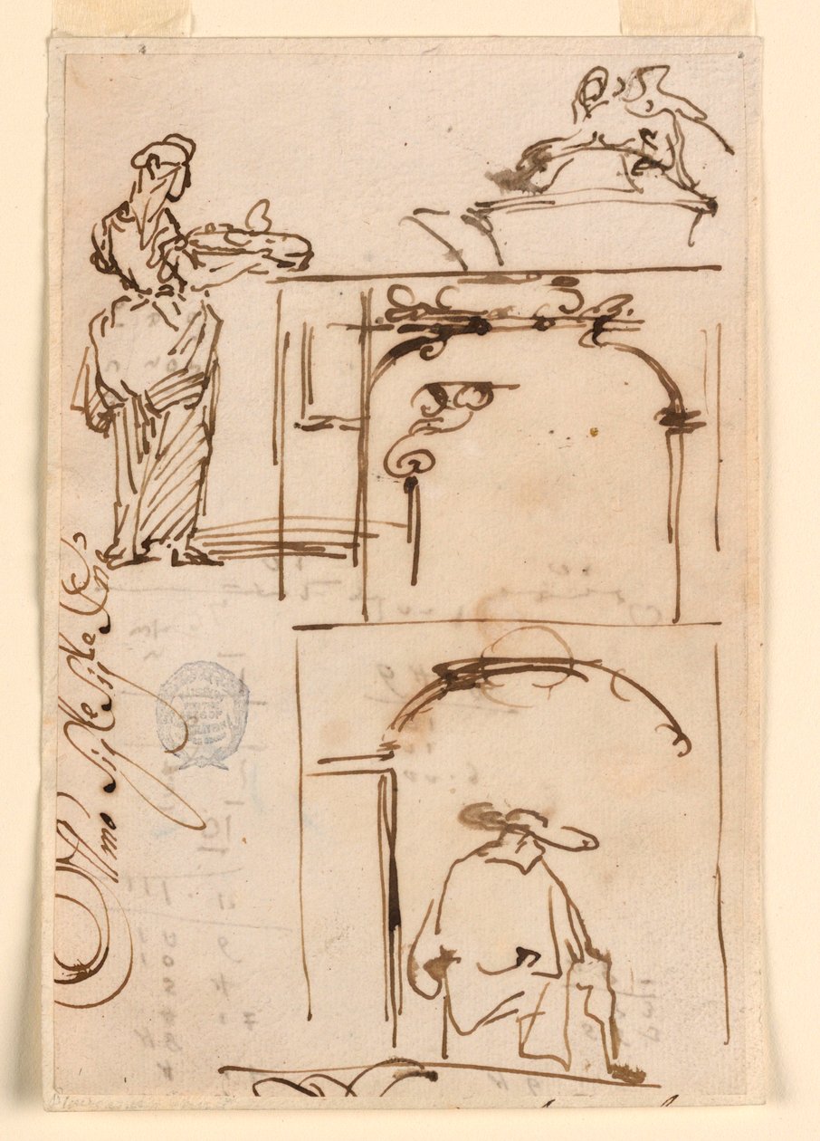Tekeningen, Schetsen, 1725-50 door Carlo Marchionni