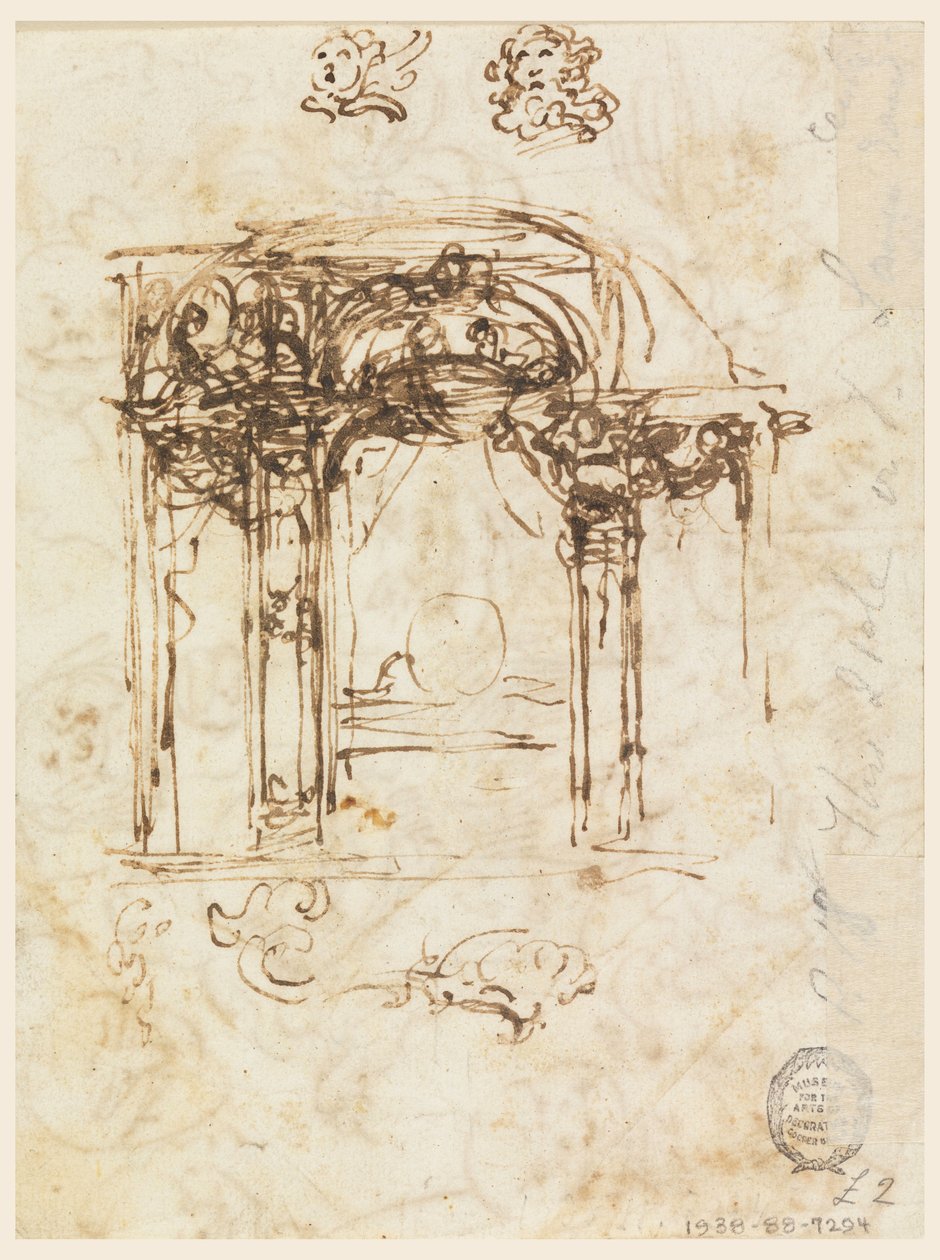 Tekenen, Studies van hoofden, 1760-80 door Carlo Marchionni
