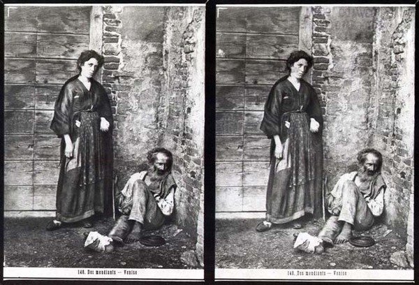 Twee Bedelaars, Venetië door Carlo Naya