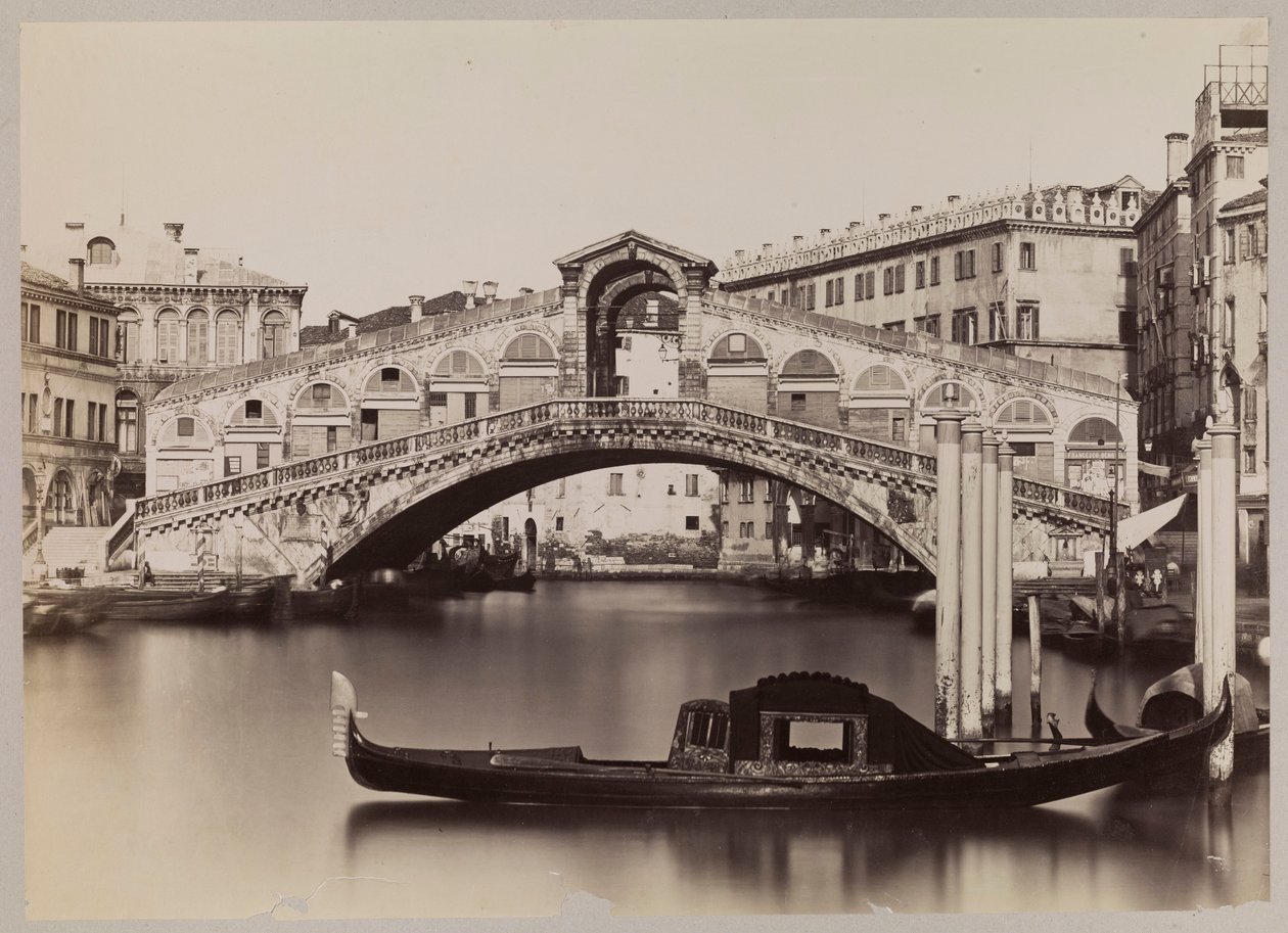 Venetië. Het Canal Grande met uitzicht op de Rialtobrug door Carlo Naya