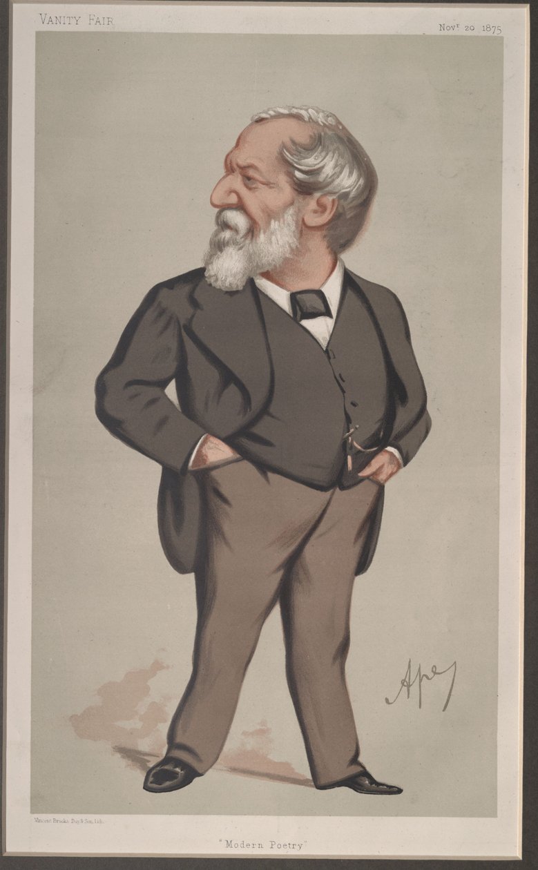 Robert Browning, Vanity Fair, 1875-11-20 door Carlo Pellegrini