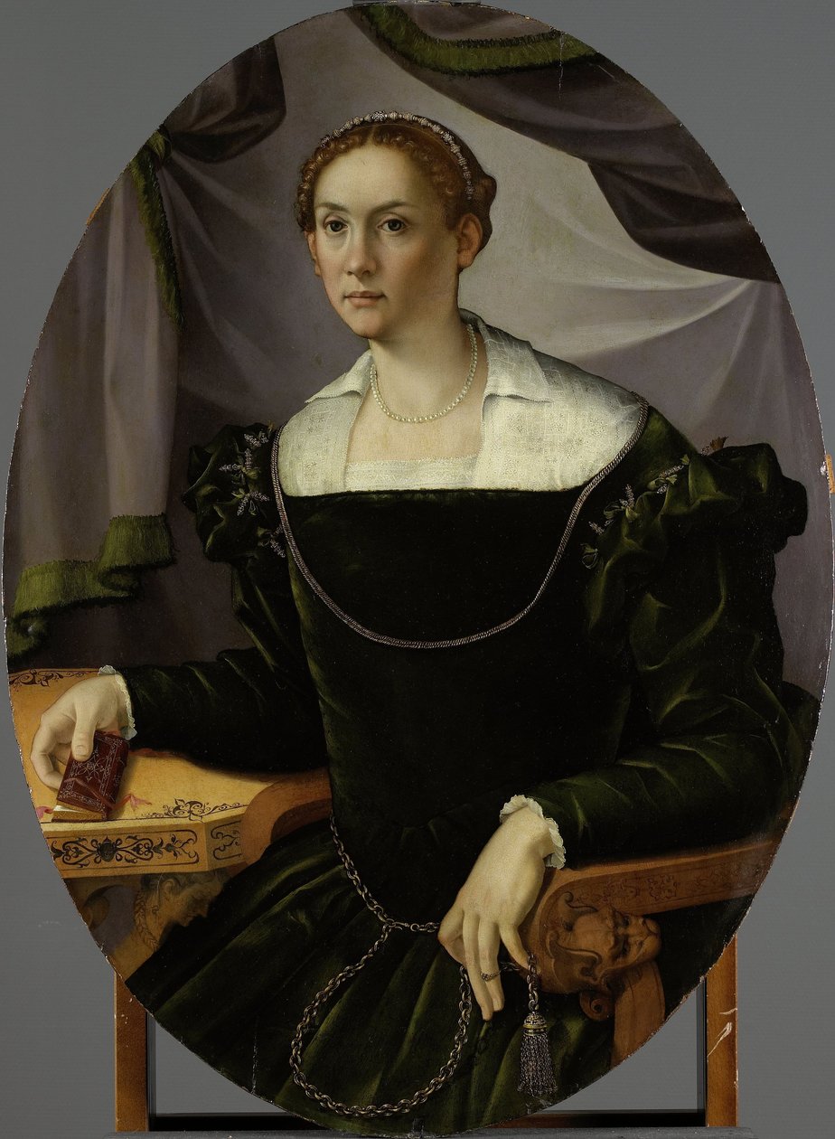Portret van een vrouw door Carlo Portelli