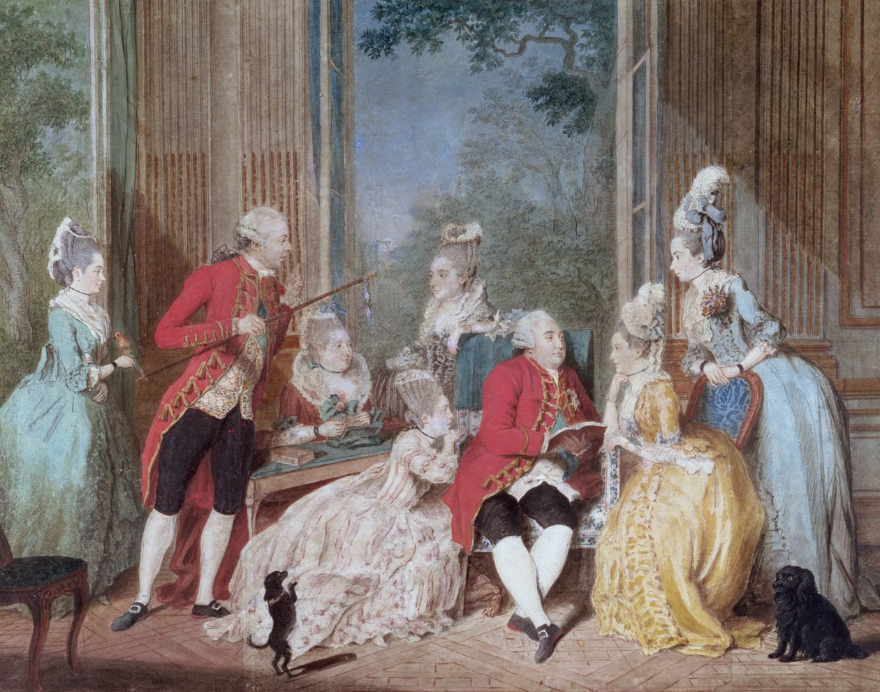 De salon van Philippe Egalite (1747-93) Hertog van Orleans door Louis Carrogis dit Carmontelle
