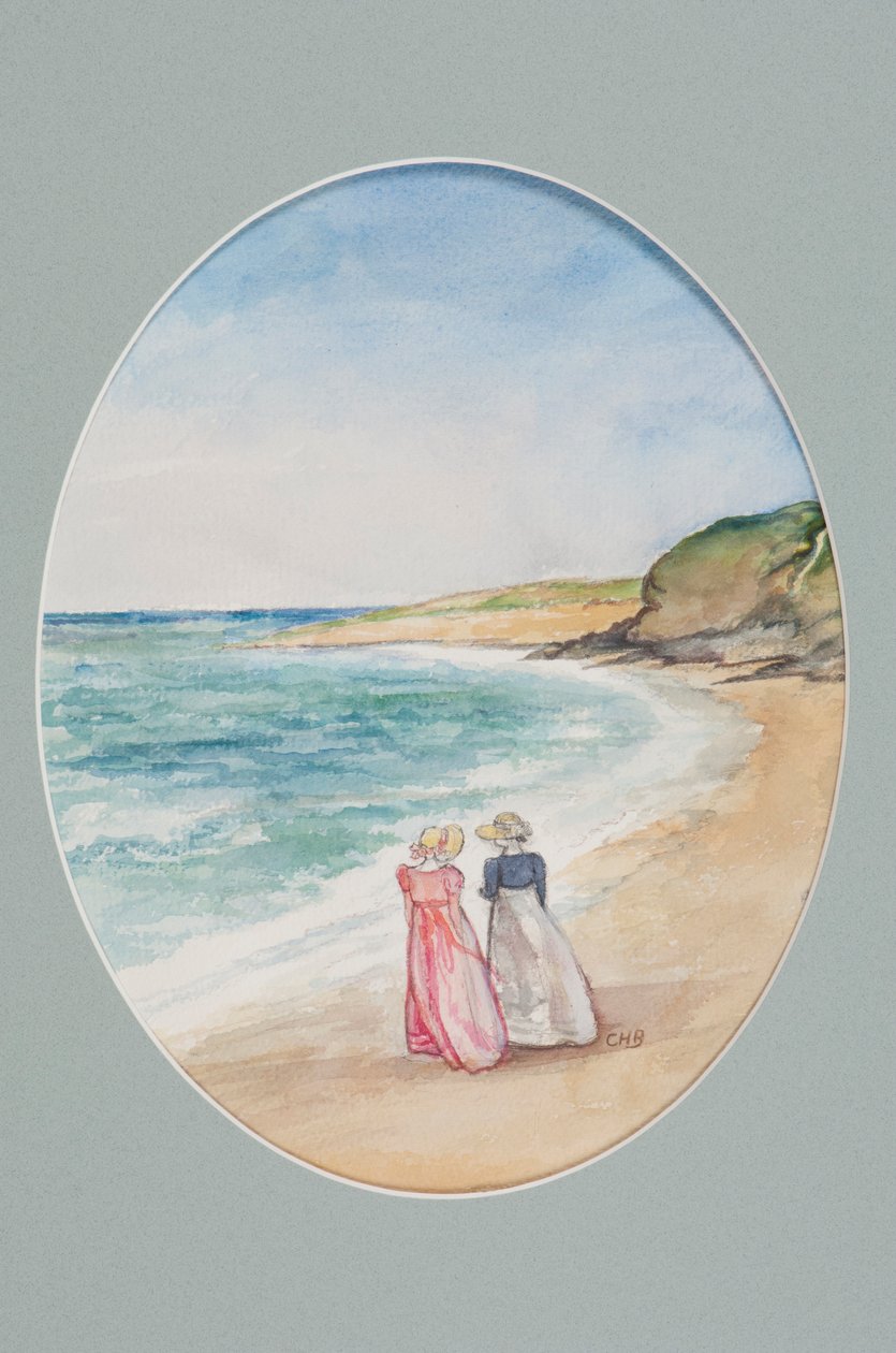 Anne & Henrietta wandelen naar de zee door Caroline Hervey Bathurst