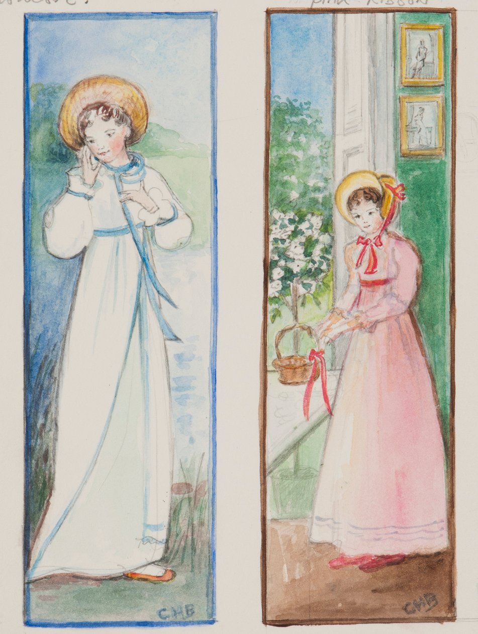 Elizabeth Bennet en Emma Woodhouse door Caroline Hervey Bathurst