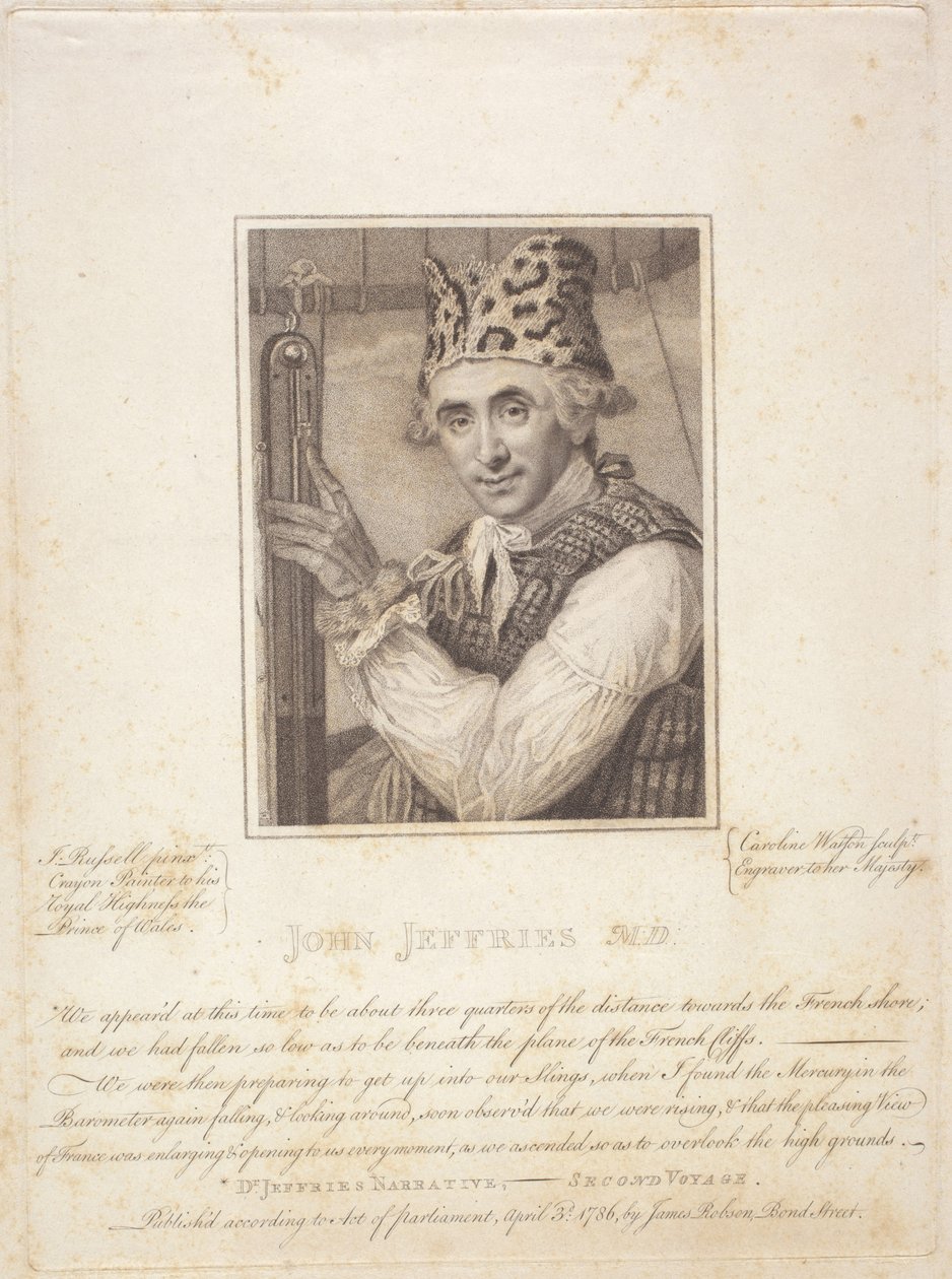 John Jeffries M.D., 3 april door Caroline and Russell John (1745 1806) Watson