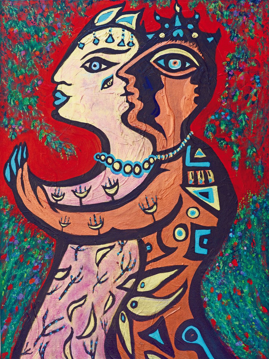 Blesséd Lovers, 2013 (acryl op doek) door Carolyn Mary Kleefeld
