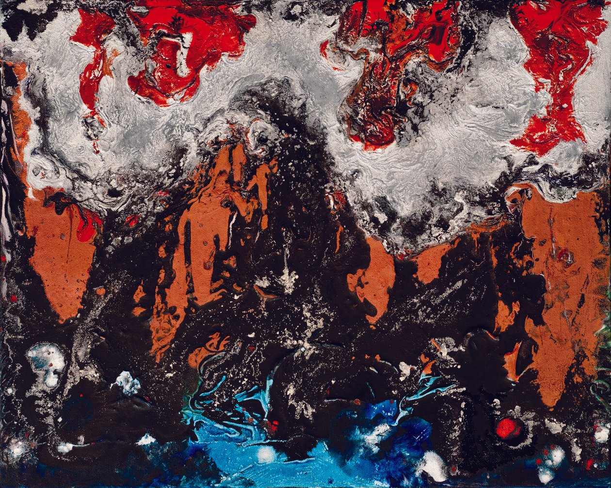 Rhapsody Of The Elements, 2012 (acryl en gouache op doek) door Carolyn Mary Kleefeld