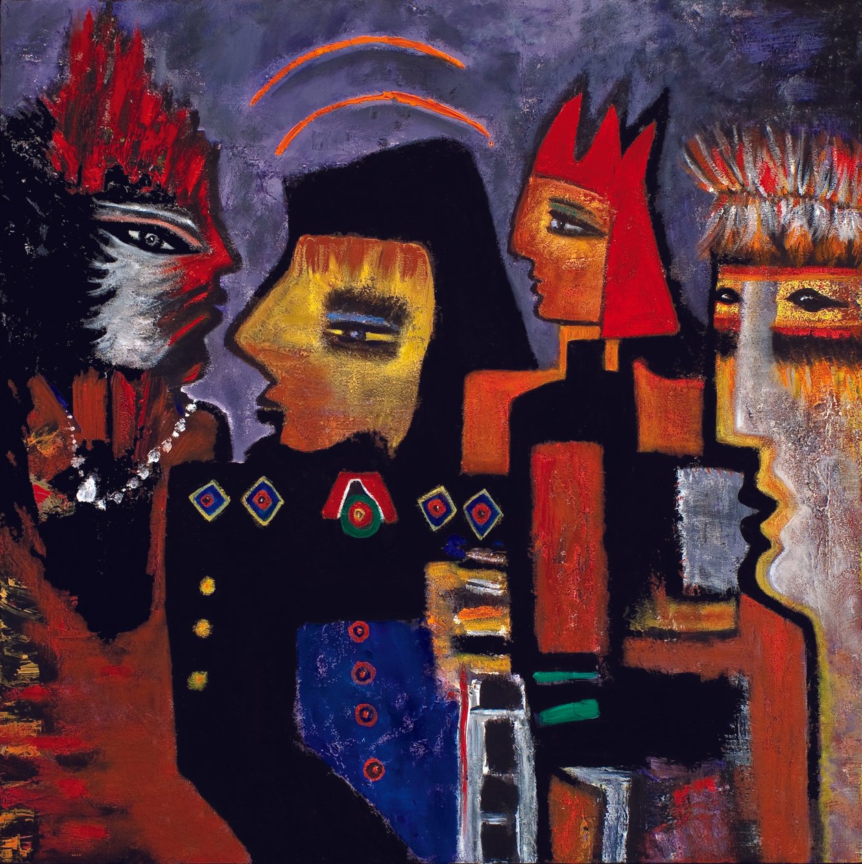 De buitenbeentjes, 2010 (olieverf op doek) door Carolyn Mary Kleefeld
