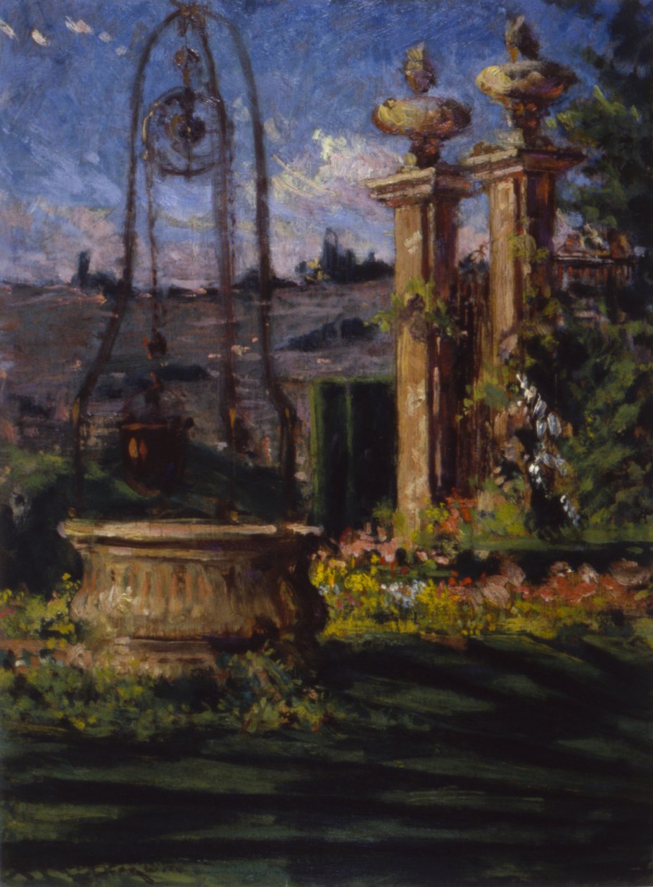 In de Tuinen van de Villa Palmieri door Carroll Beckwith
