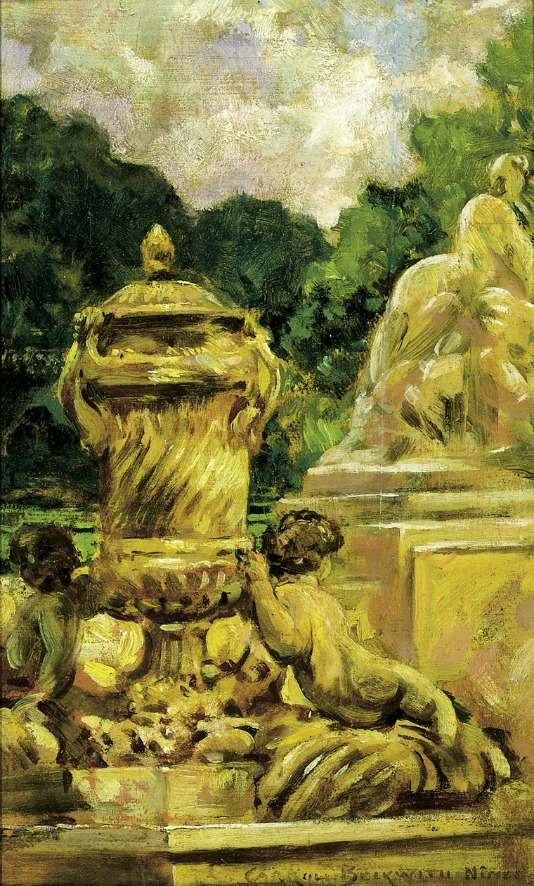 Jardin de la Fontaine in Nîmes, Frankrijk door Carroll Beckwith