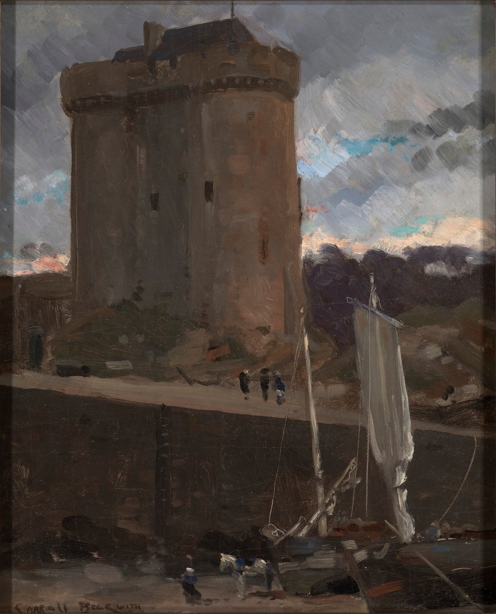 La Tour de Solidor in St. Severin, Normandië door Carroll Beckwith
