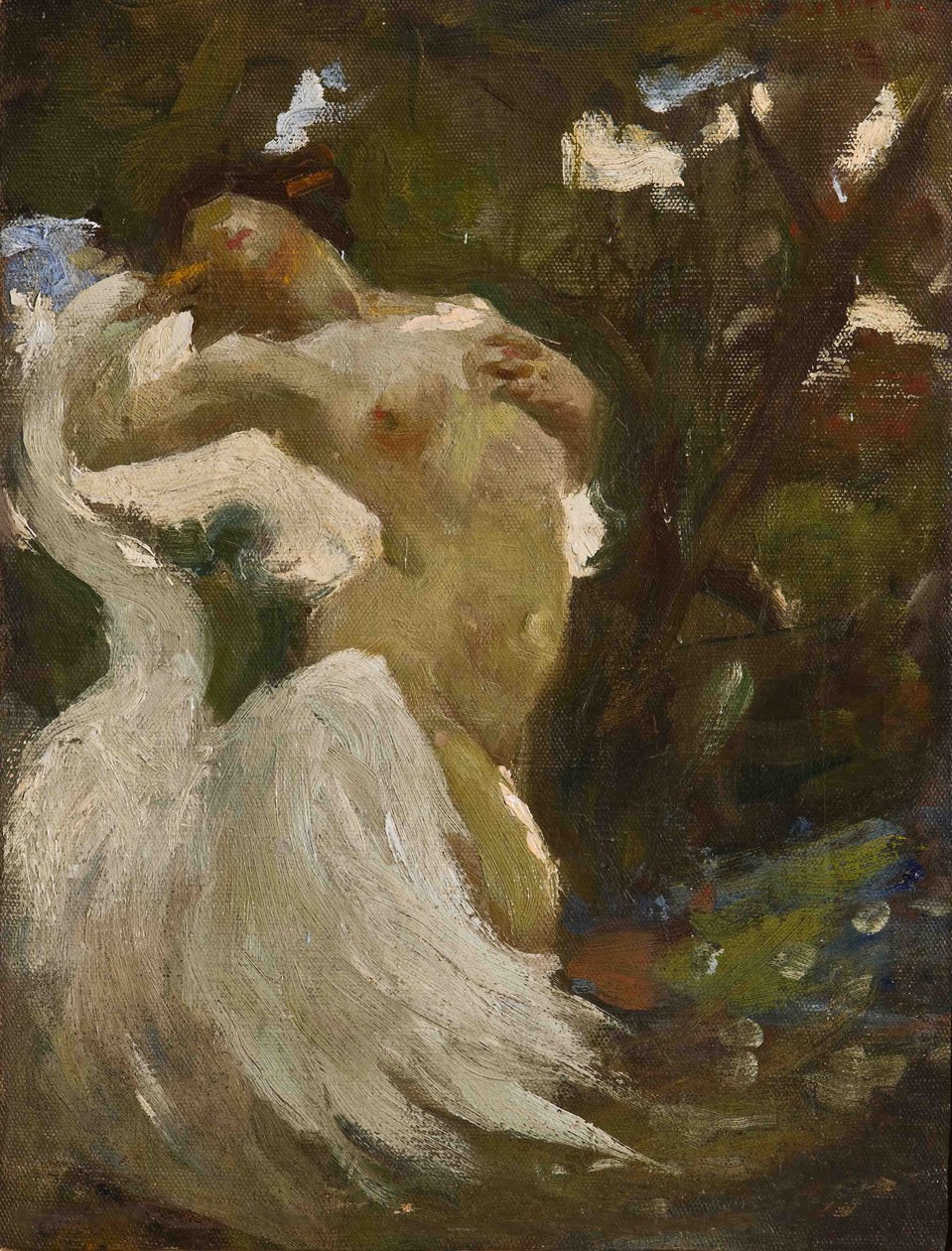 Leda en de zwaan door Casimiro Jodi
