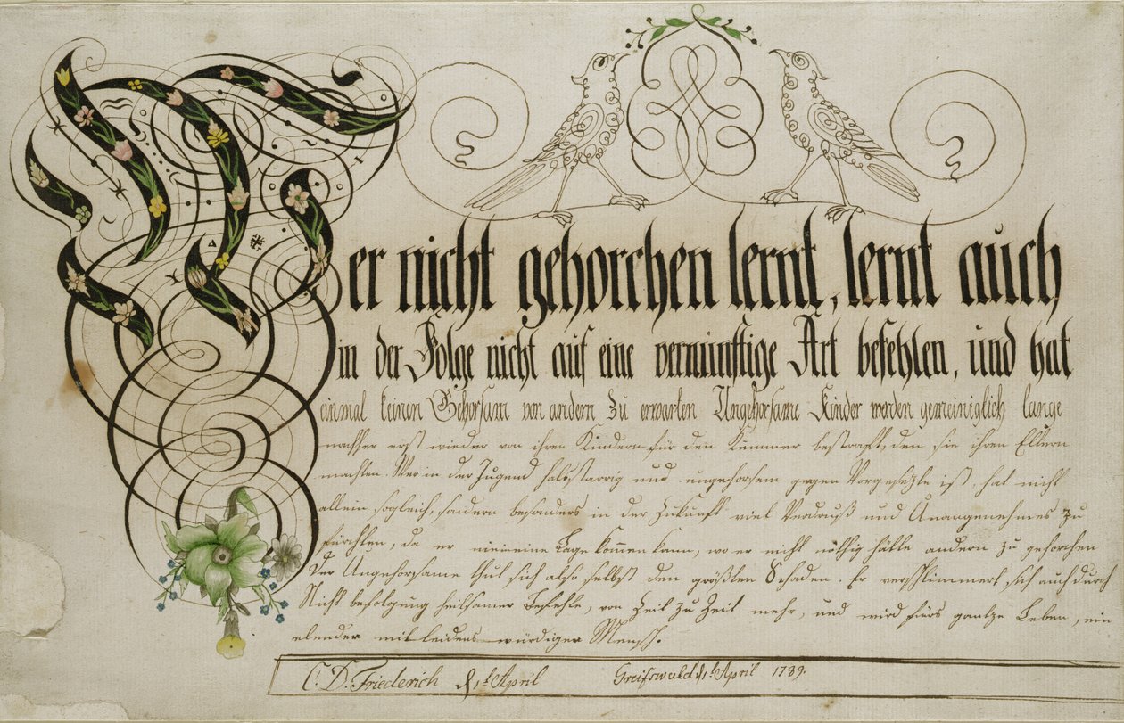 Albumsheet, 1789 (pen en aquarel op papier) door Caspar David Friedrich