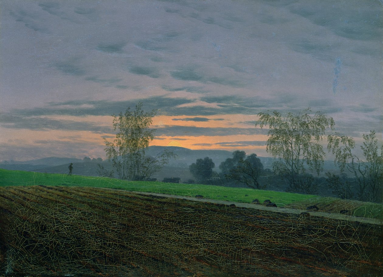 Geploegd Veld, c.1830 door Caspar David Friedrich