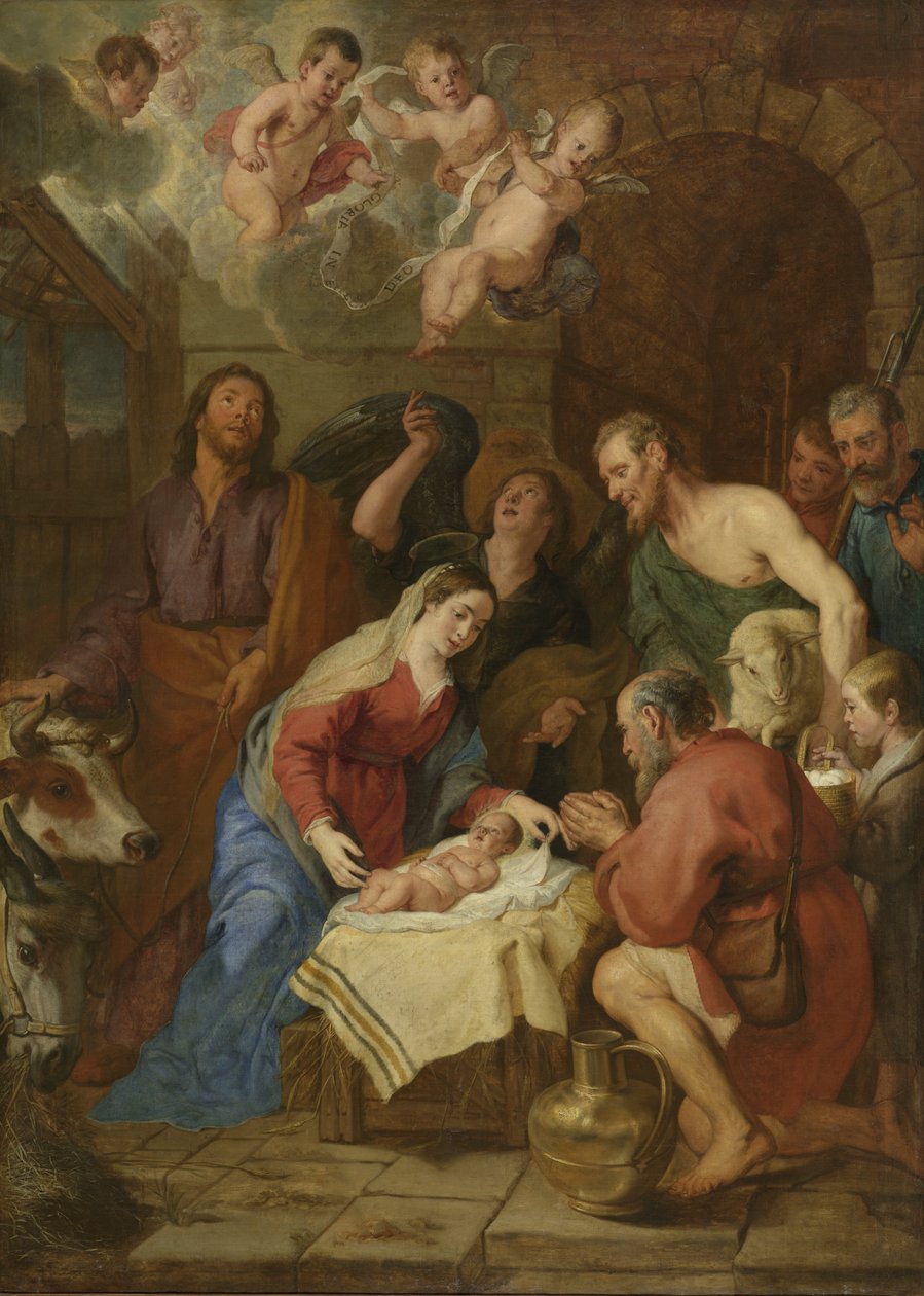 De aanbidding van de herders door Caspar de Crayer