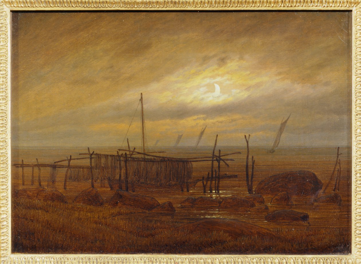 Am Meeresstrand - Au bord de la mer ... door Caspar David Friedrich