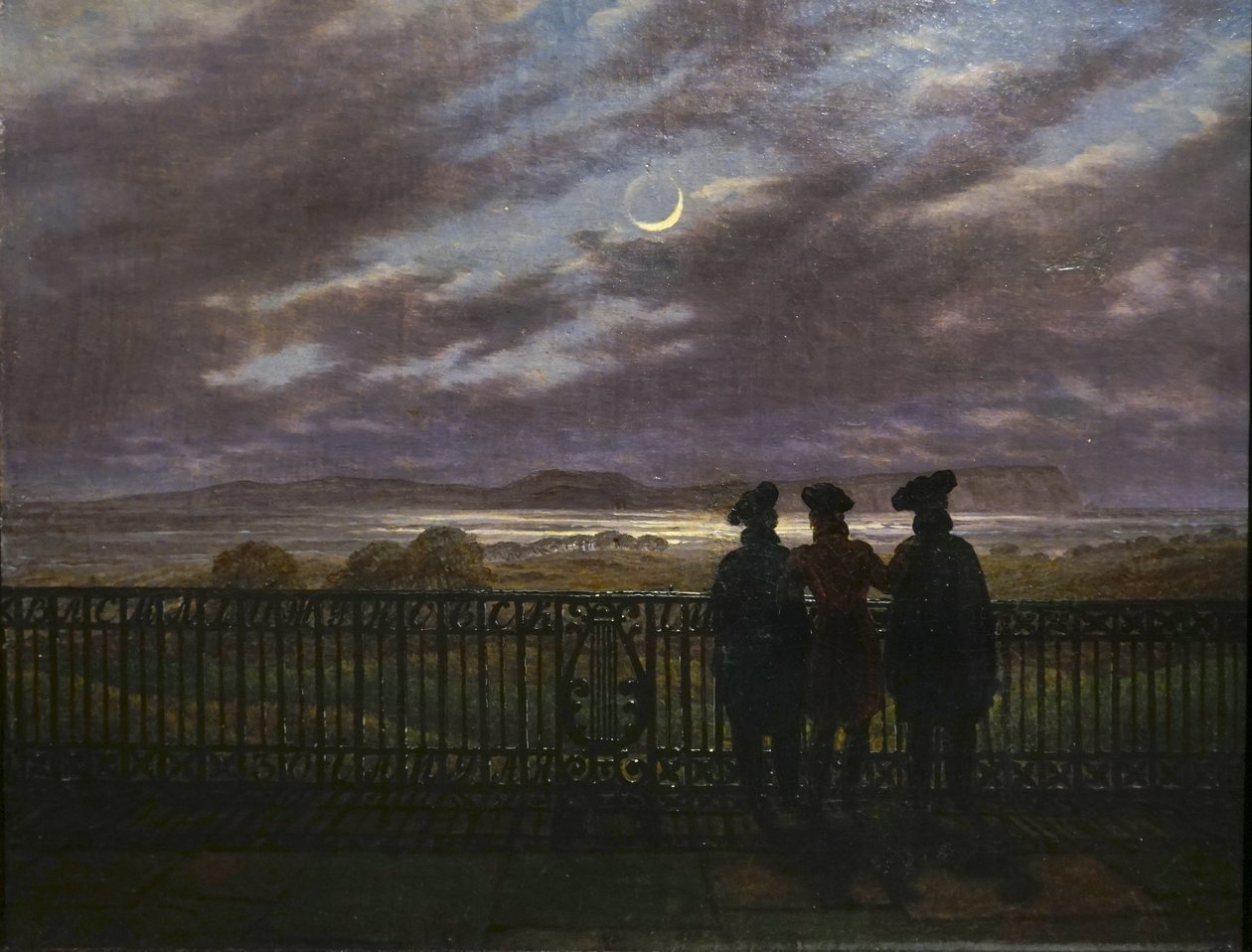 C.D.Friedrich Gebroeders A. en S. Toergenjev en V. Zjoekovski 1827 door Caspar David Friedrich