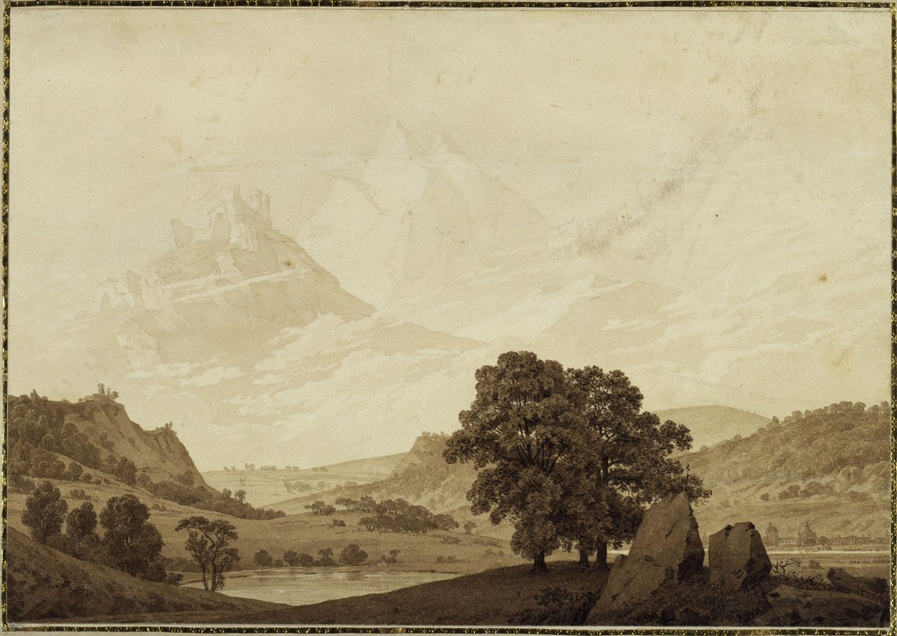 De herfst - De avond - De rijpheid (uit de cyclus van jaargetijden, dagdelen en levensfasen uit 1803) door Caspar David Friedrich