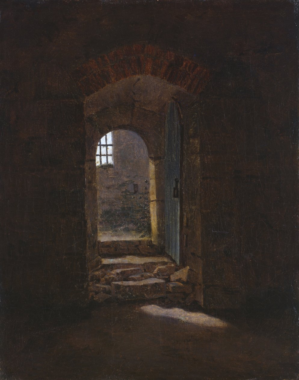 Deur in Meissen, 1827 door Caspar David Friedrich