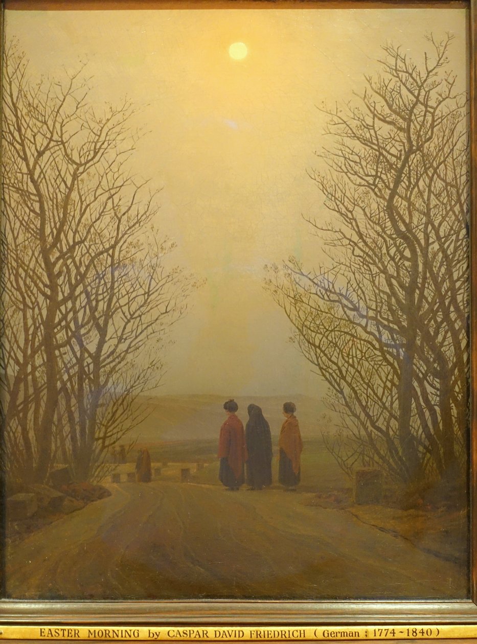 Paasmorgen door Caspar David Friedrich, 1833 AD, olieverf op doek - Museo Nacional Centro de Arte Reina Sofía - DSC08706 door Caspar David Friedrich