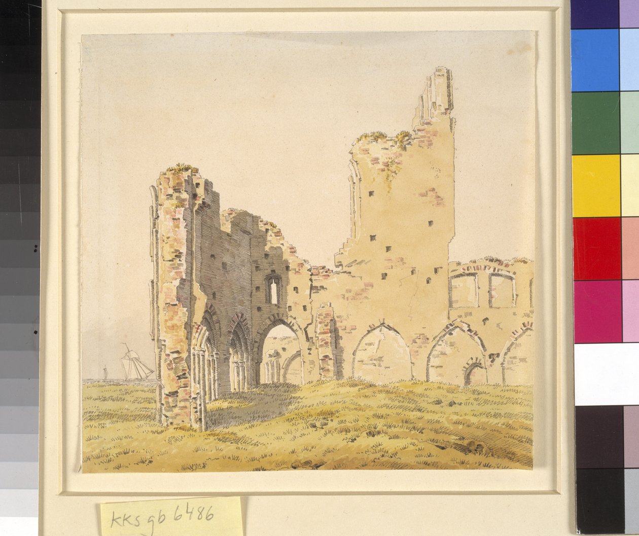Abdij van Eldena, nabij Greifswald in Zweeds Pommeren door Caspar David Friedrich