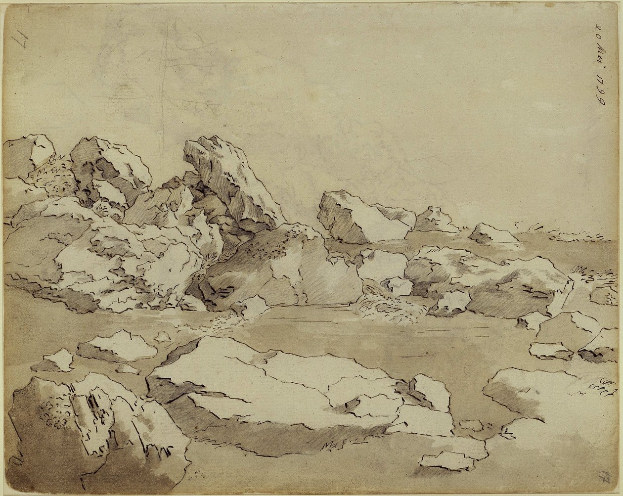 Rotsstudies, naast elkaar liggende blokken door Caspar David Friedrich
