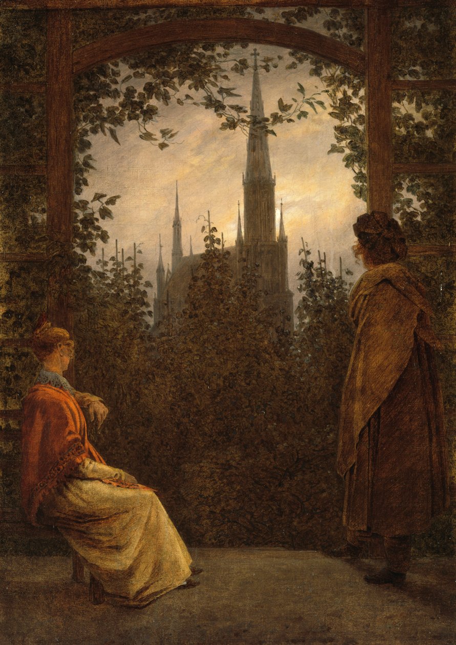 Tuinhuisje door Caspar David Friedrich
