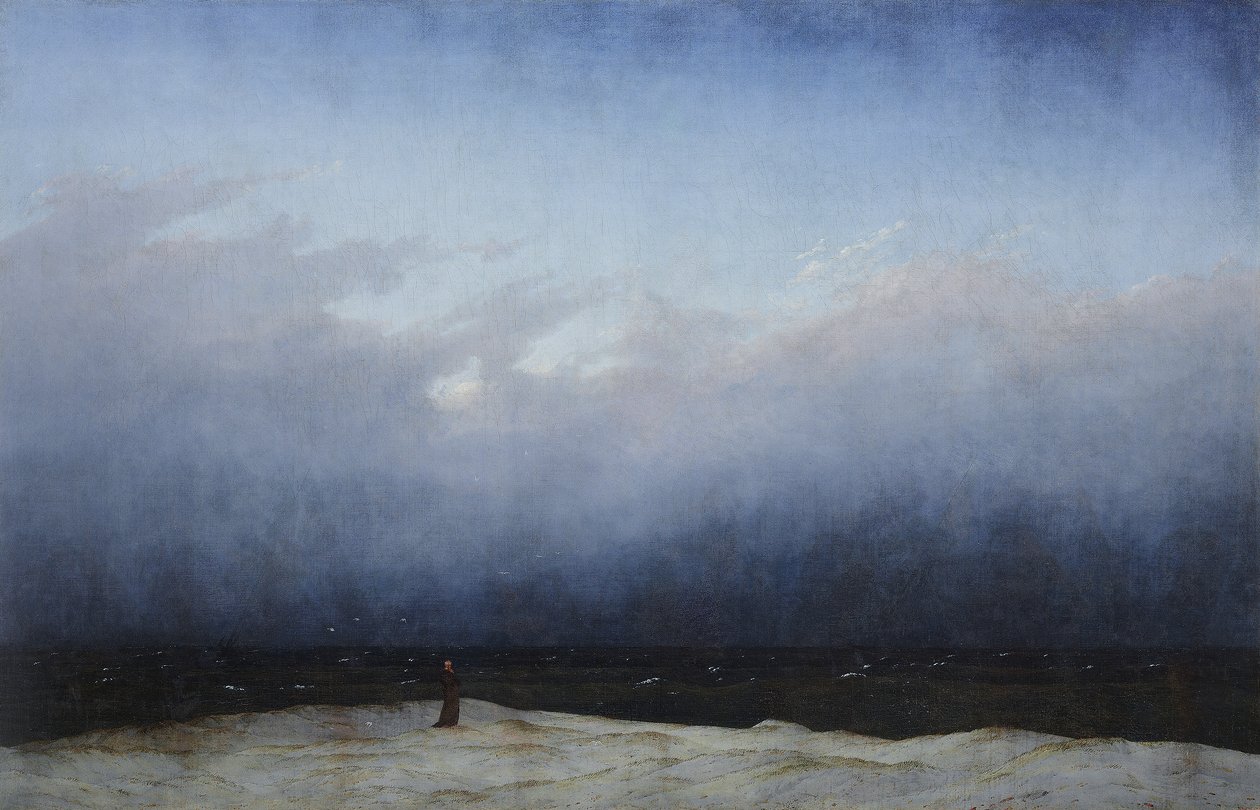 Monnik aan zee door Caspar David Friedrich