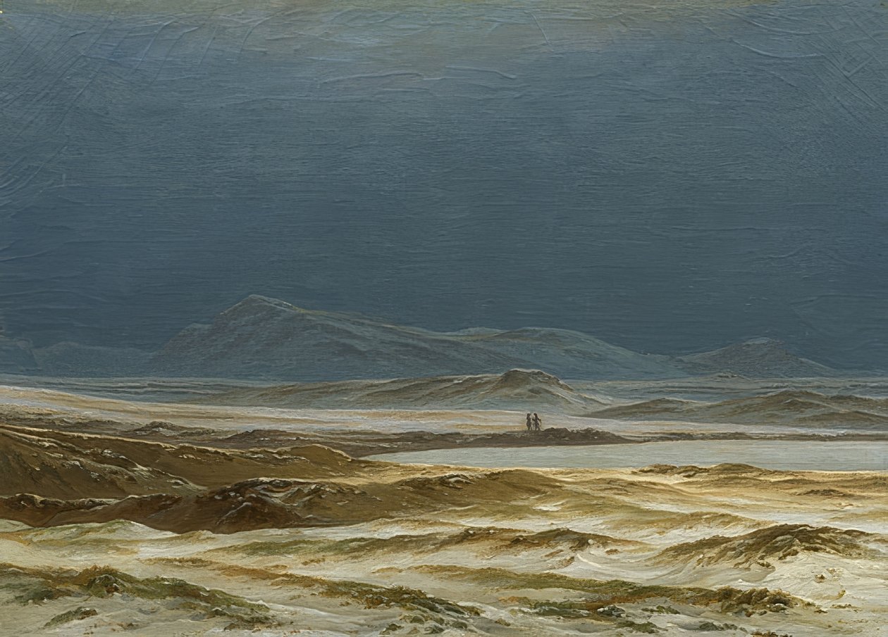 Noords landschap in de lente. Circa 1825 door Caspar David Friedrich