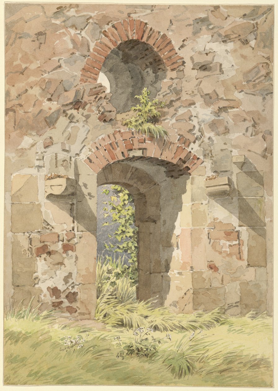 Ruïne van het klooster van het Heilige Kruis, Meissen door Caspar David Friedrich