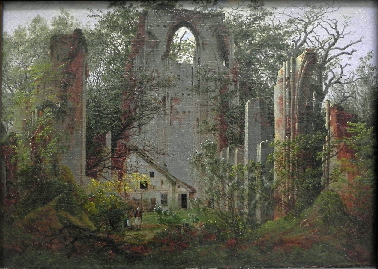 Ruïnes van klooster Eldena bij Greifswald door Caspar David Friedrich