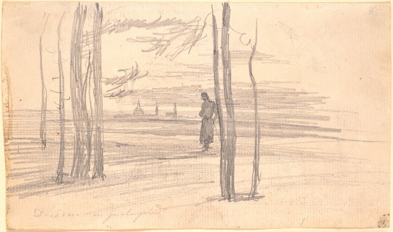 Uitzicht over Dresden door Caspar David Friedrich