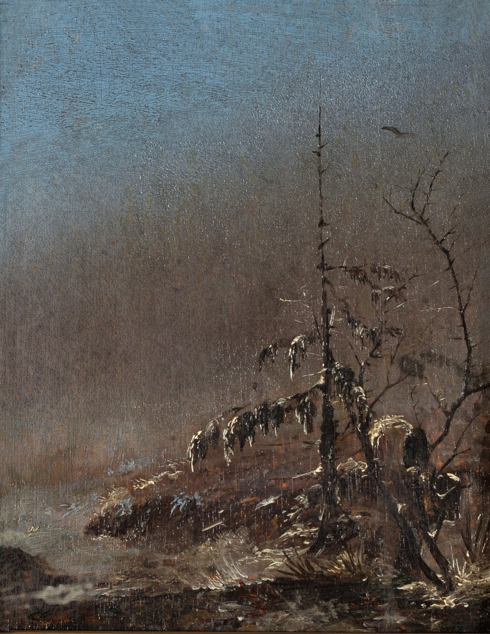 Besneeuwd boompje door Caspar David Friedrich