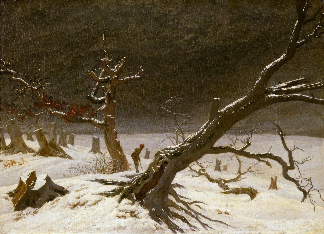 Winterlandschap door Caspar David Friedrich