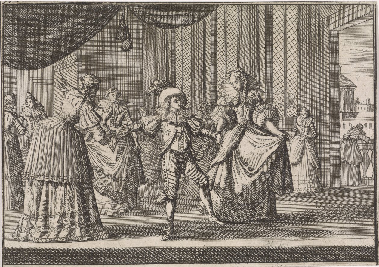 Opvoeding van Balthazar Karel, de oudste zoon van koning Filips IV, 1642 door Caspar Luyken (attributed to)