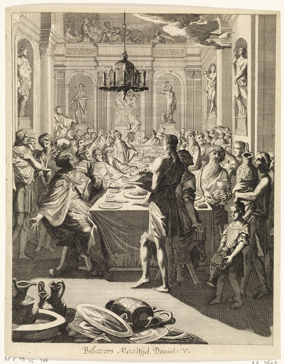 Feestmaal van Belsassar door Caspar Luyken
