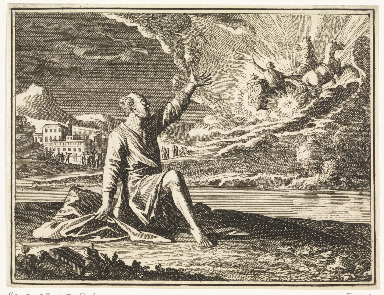 Hemelvaart van Elia door Caspar Luyken