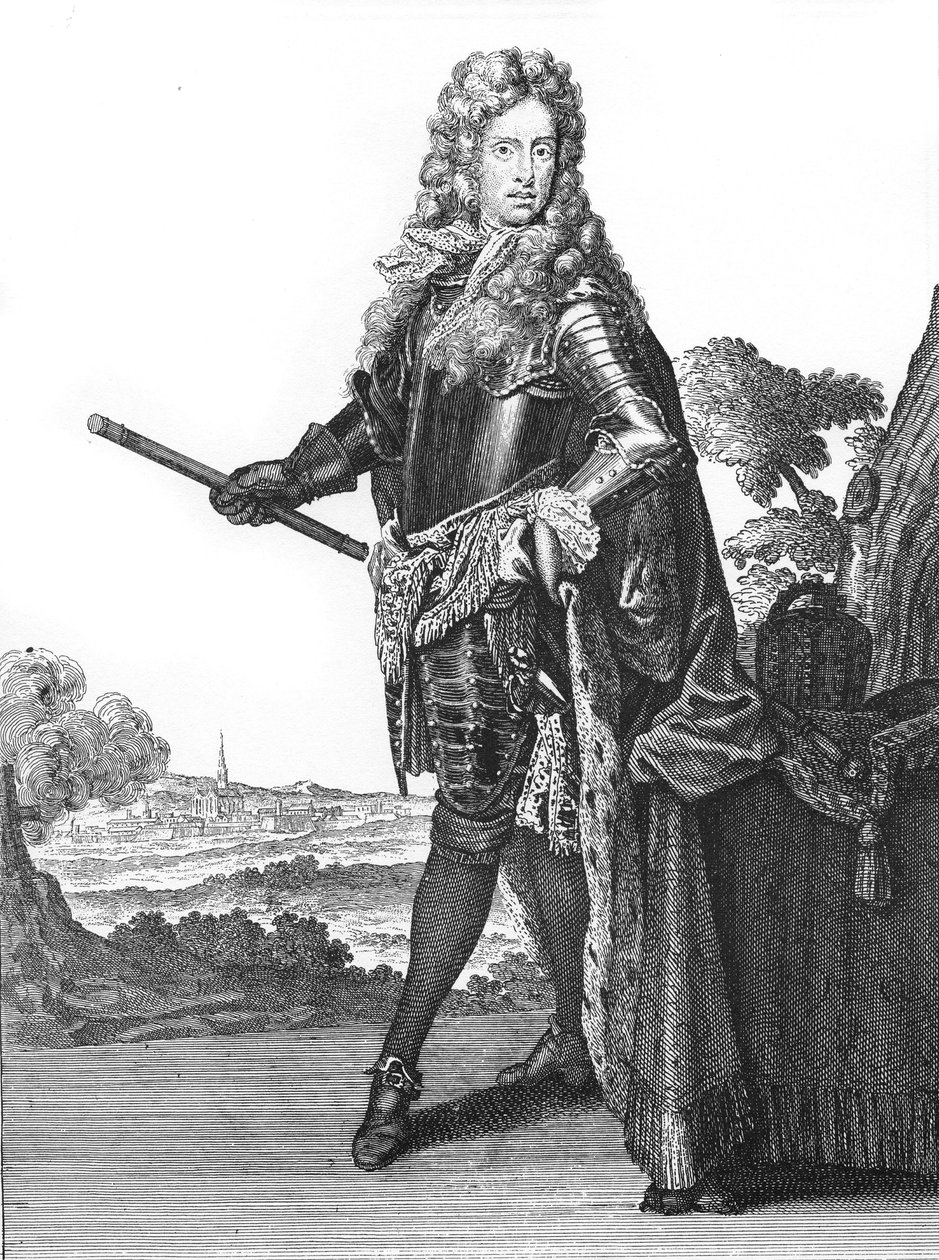 Joseph I, Heilige Roomse Keizer 1678-1711 - Portret van keizer Joseph I van het Heilige Roomse Rijk (1678-1711), Duitse Roomse keizer - tekeningen door Caspar Luyken - Gegraveerd & Uitgegeven door Christoph Weigel (Neurenberg 1703) door Caspar Luyken