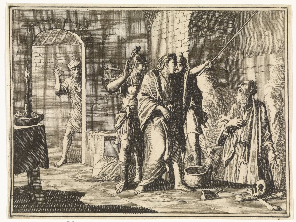 Saul bij de heks van Endor door Caspar Luyken