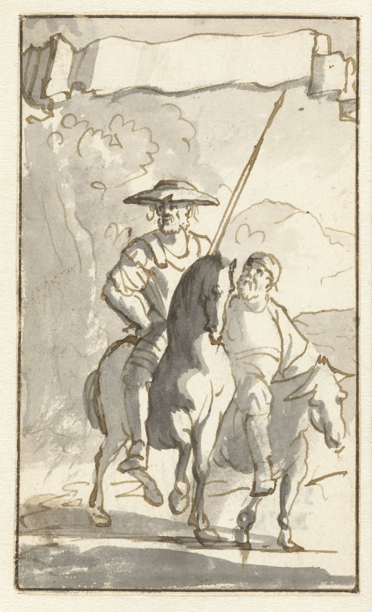 Titelprent van Don Quichotte (series title) door Caspar Luyken