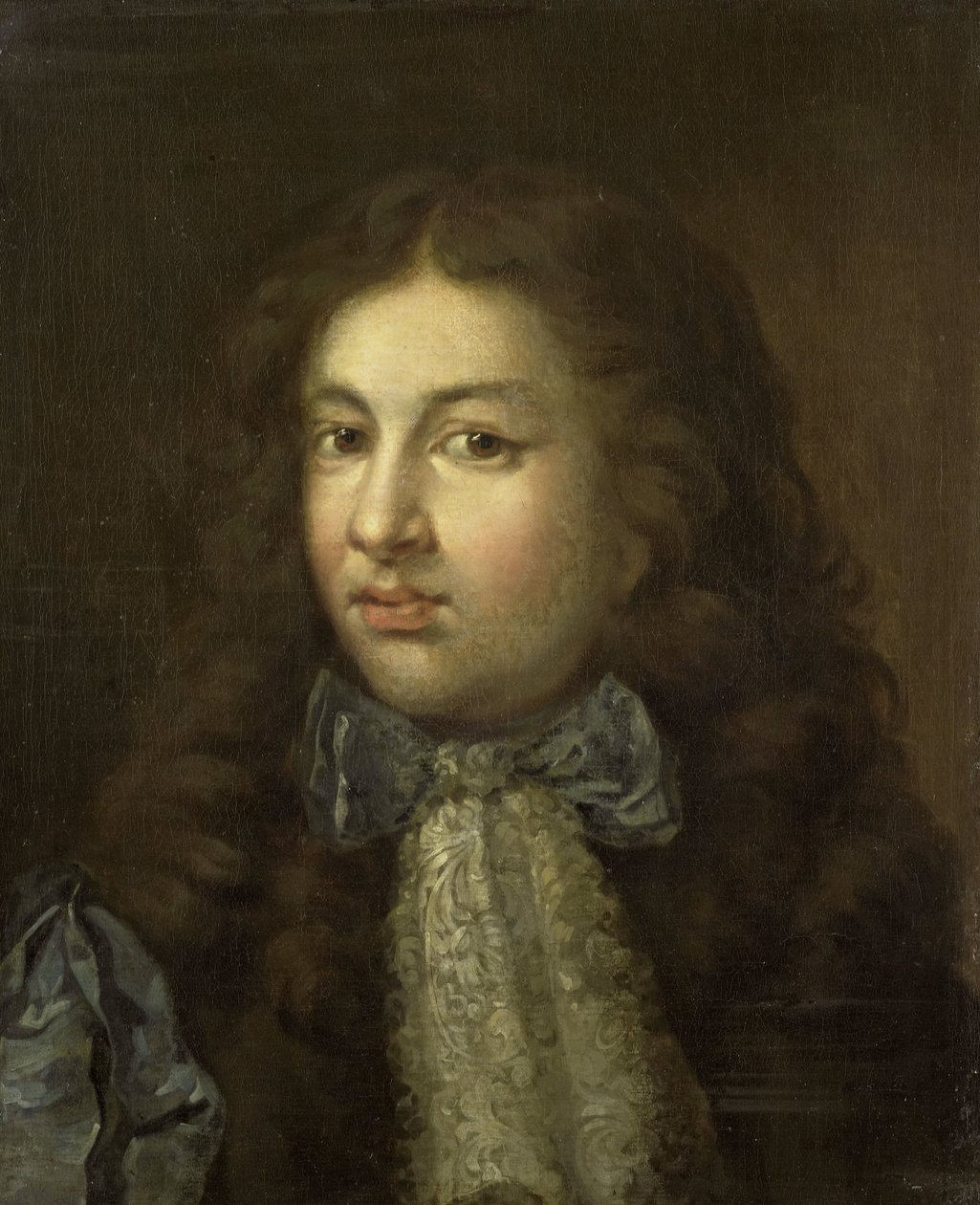 Portret van Thedoor Netscher (1661-1728), de oudste zoon van de kunstenaar door Caspar Netscher