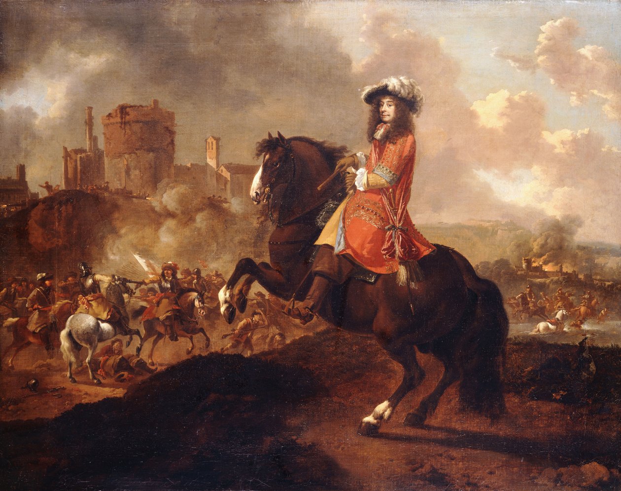 Portret van een edelman, geïdentificeerd als James, hertog van Monmouth door Caspar Netscher