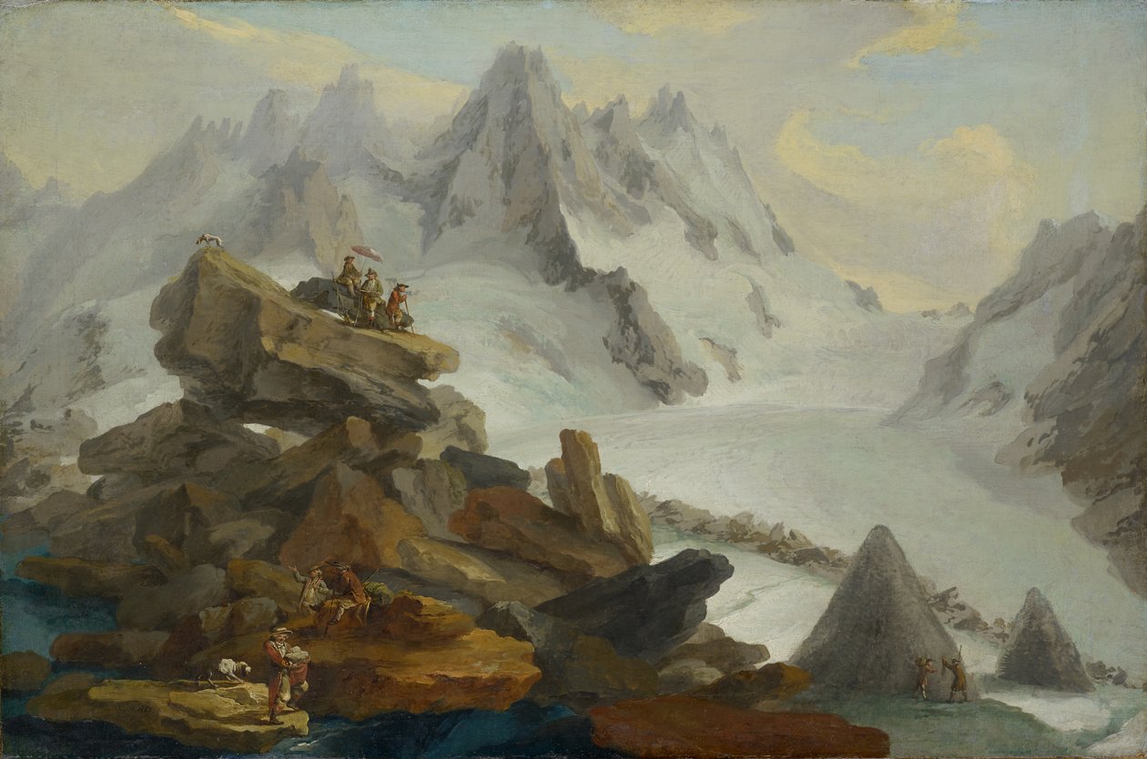 De Lauteraargletsjer door Caspar Wolf