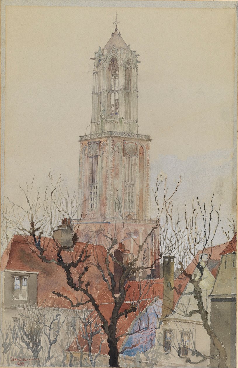 Toren van de kathedraal van Utrecht, Nederland door Cass Gilbert