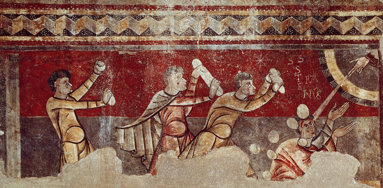 De steniging van Sint Stefanus door Catalan School