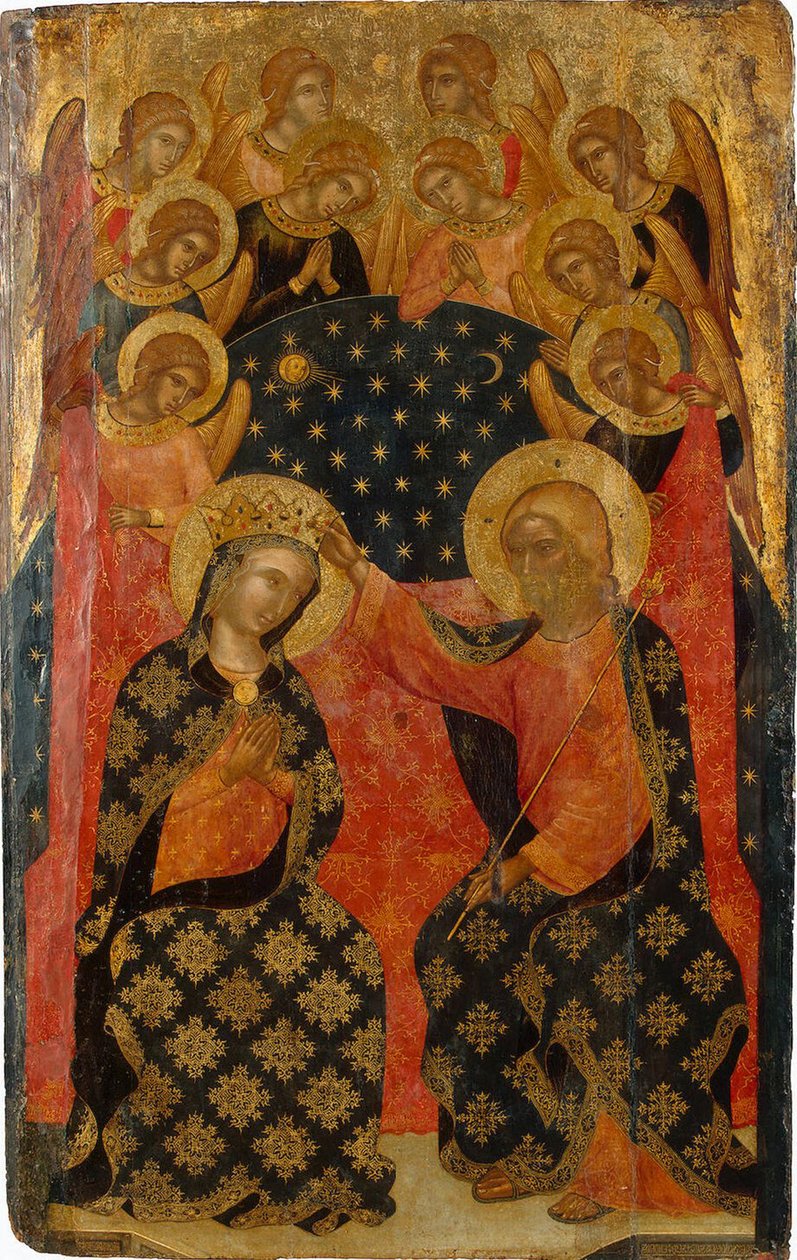 De kroning van de Maagd, 1360s door Caterino Veneziano I