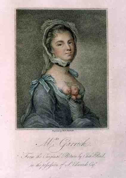 Mevrouw Garrick, gegraveerd door W.P. Sherlock door Catherine (after) Read