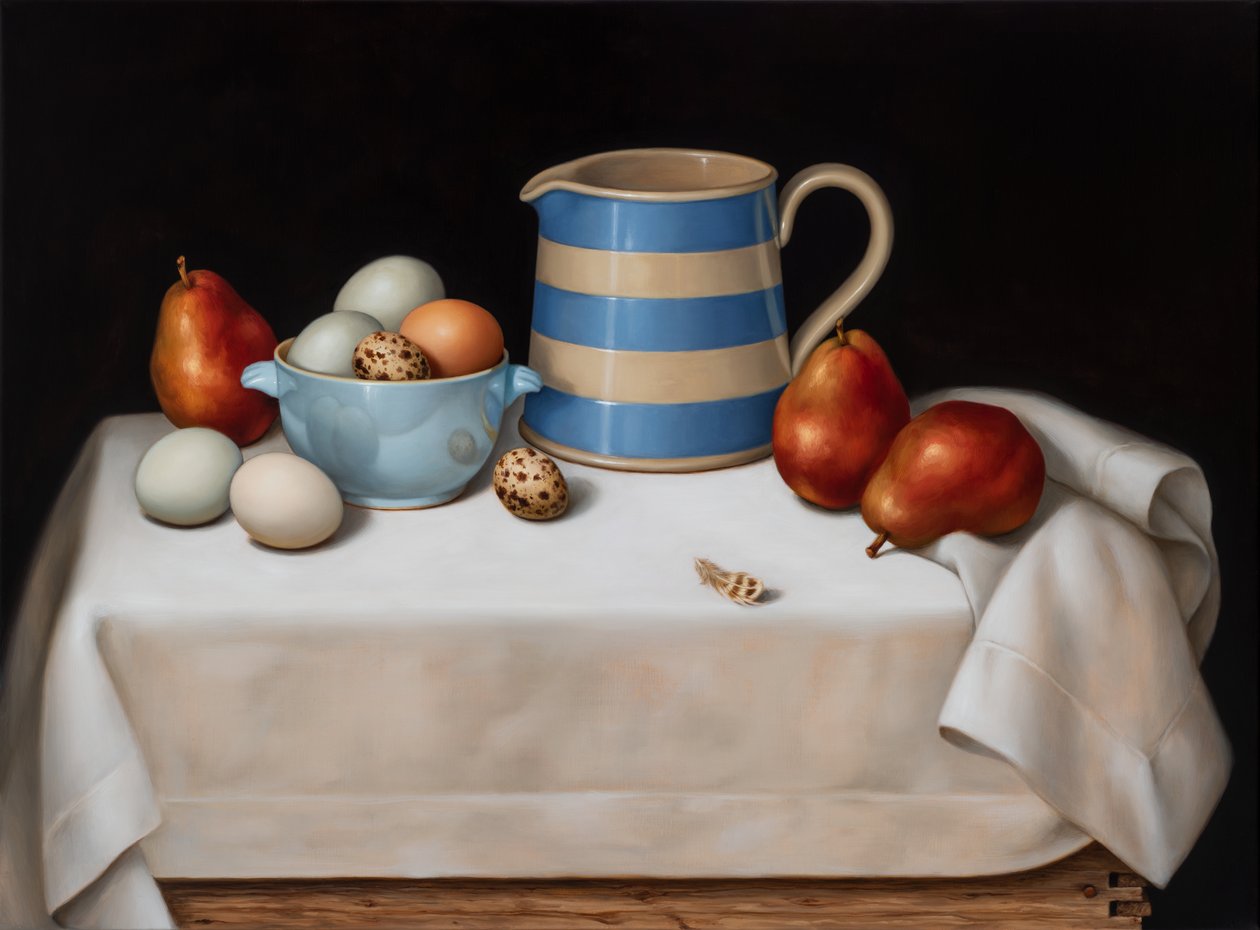 Stilleven met Kwartelveer, 2019 door Catherine Abel